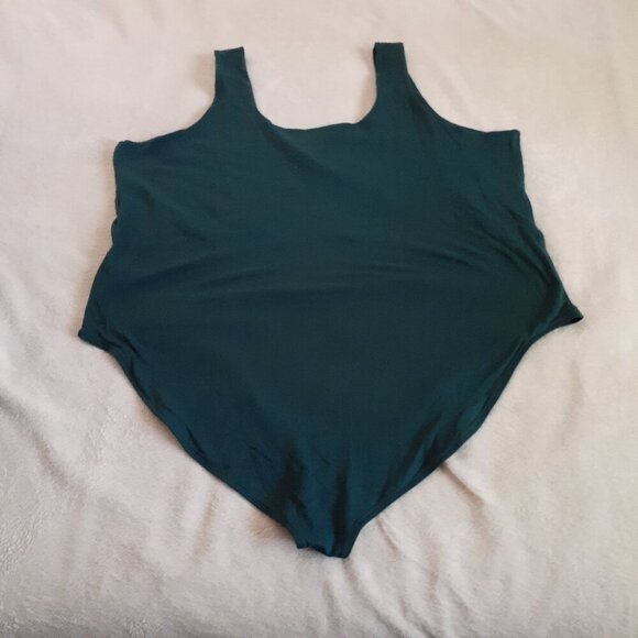Old Navy NWT Women's Size 4X Dark Green Double-Layer Scoop-Neck Tank Bodysuit - Picture 5 of 11
